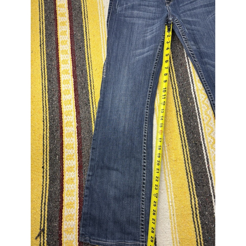 Cowgirl Tuff Jeans Blue Denim Size 29 X 36 Bootcut Medium Wash Distressed - Picture 6 of 10